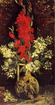 Vincent Van Gogh : Vase with Gladioli and Carnations